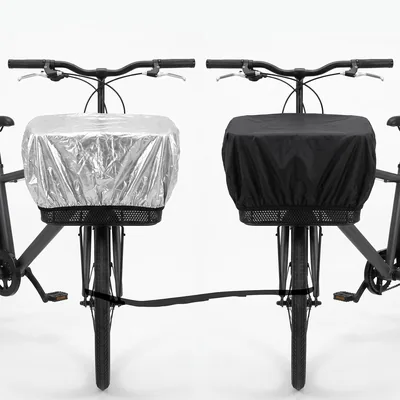 SLIAXINT 2 st regnskydd cykelkorg, för fram och bak