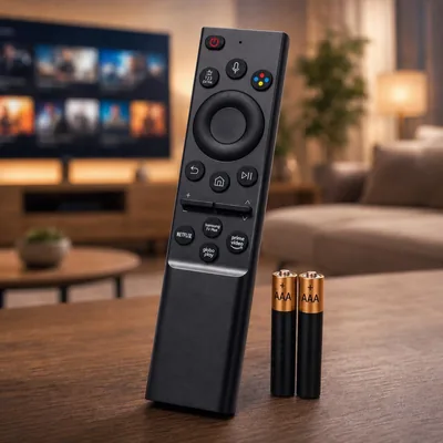 Controle Remoto Compatível Samsung para Smart TV - PILHAS INCLUSAS - Teclas de Atalho Funciona em Modelos 4K, QLED, Crystal