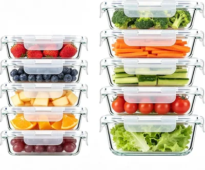 ALL GZXY 10-Pack Glass Food Containers - Best Deal