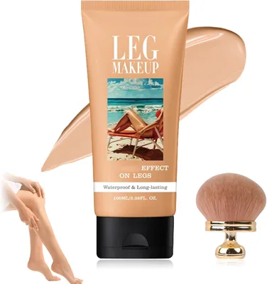 100 ml wasserfester Körper-Leg-Make-up-Perfektor mit Pinsel, Deckend und wasserfest, Leg-Make-up-Abdeckung