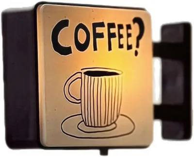 Retro Cafe Fridge Magnets med Lichter, Mini Magnetisk LED Kaffelampa Neon Sign för Kühlschrankdekor, Vintage Murmontad Atmosfär
