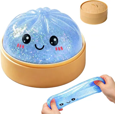 Dumpling Squishy avec Boîte à Cuisson à Vapeur, Jouet Anti-Stress Doux pour Enfants et Adultes, Non-Mangeable - Meilleur Prix