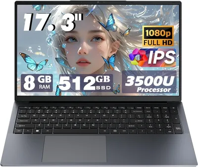 MYW 17.3 Inch Business Laptop DDR4 8GB SSD 512GB