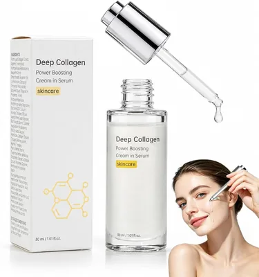 Maison Deep Collagen Serum - Koreanisches Kollagen-Serum mit Hyaluronsäure, Anti-Aging Gesichtsserum für reife Haut, Feuchtigkeitsspendend - Best Deal