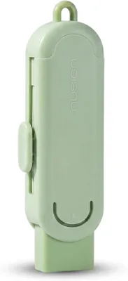 Nusign Push Style Eraser, Retractable, Dust Collecting, Refillable TPE (Green)