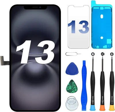 Écran LCD DIGI4U iPhone 13, 6.1" Affichage True Tone Support Face ID Écran Tactile de Remplacement 3D pour iPhone 13 avec Kit de Réparation - 5% Off