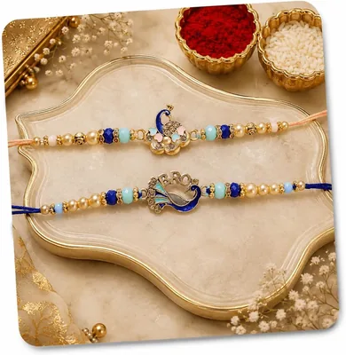 TIED RIBBONS Rakhi for Brother - रक्षाबंधन के लिए भाई के लिए 2 राखी सेट, ब्रेसलेट राखी