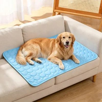 Manta de enfriamiento WARMAX Novaras para perros y gatos, triple capa transpirable, sin gel ni químicos, lavable en lavadora, portátil, para hogar u viaje