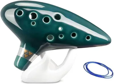 Ceramic Ocarina 12 Hole Alto C Green Best Deal