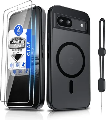 Dizn Magnetyczne etui na Google Pixel 8A 6,1 cala 2024: Szkło ochronne 2 w 1, Pasek magnetyczny