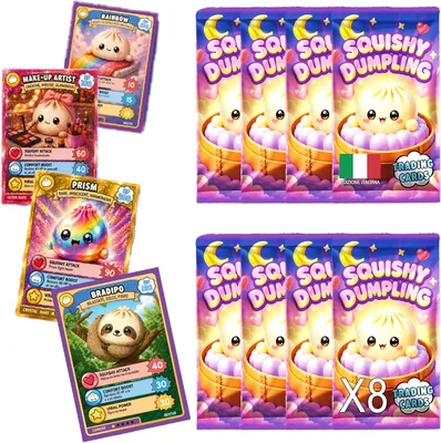 Squishy Dumpling 8 Pack di Carte con 40 Figurine Ufficiali - Miglior Affare