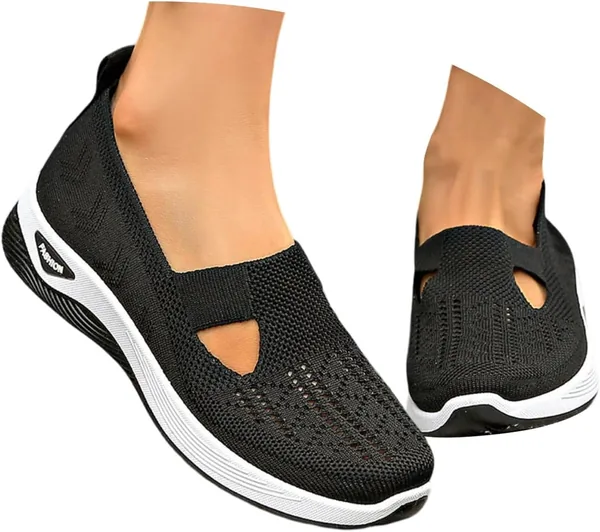 Zapatillas de Verano para Mujer Ortopédicas sin Cordones, Comodas y Ligeras - Sandalias Palas Transpirables con Suela Antideslizante