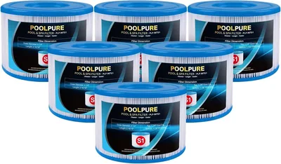 POOLPURE 6 Pack Typ S1 Antibakteriell Spa Filter