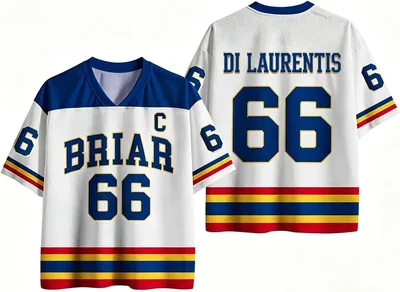 T-shirt de hockey Briar University - Graham 44, Di Laurentis 66, Logan 22, Tucker 46 - Hommes/Femmes