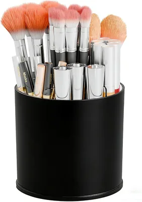 Rotating Acrylic Makeup Brush Holder for Vanity