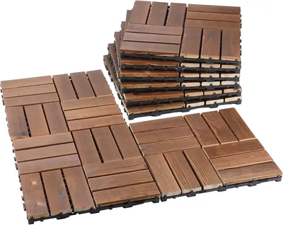 6 Pcs Acacia Wood Deck Tiles - Best Deal