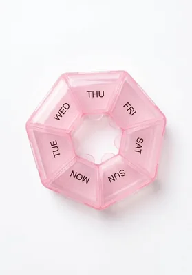 7 Day Weekly Pill Organiser - Octagonal Medicine Case