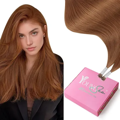 YoungSee Nano Beads Hair Extensions Copper 18 inch Best Deal
