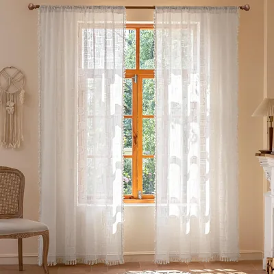 HushLoom Boho Lace Curtains 240 CM Long Best Deal