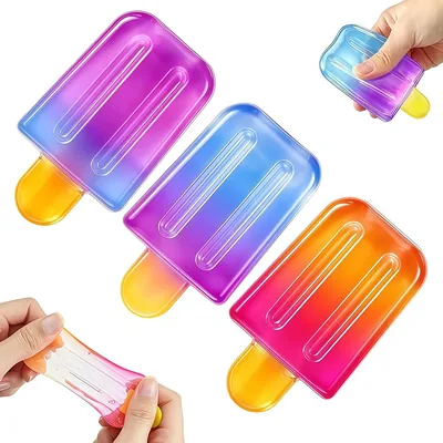 3pcs Ice Cream Squeeze Toys Set - Soft Dough Squishy Fidget Toys