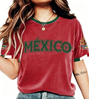 Camiseta Playera México Mundial 2026 para Mujer - Manga Corta con Gráficos