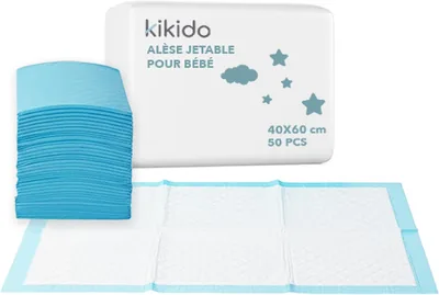 Kikido 50 x Cambiamenti Cuscinetti per Bambini 40 x 60 cm - Asciugamani Cambiamento Pannolini - Baby e Bambini - Morbidi, Assorbenti e Impermeabili
