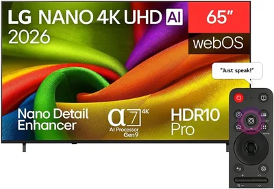 65 inch LG NANO 4K UHD AI NU84 Smart TV 2026 | Save 6%