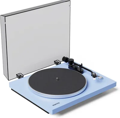 Kanto OBI3G2 Auto Stop Belt Drive Turntable - Bluetooth 5.3 & Preamp - Blue Best Deal