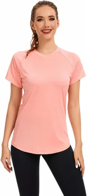 Women's Loose Fit Sports T-Shirt - Quick Dry & Breathable - V Neck - Short Sleeve - Activewear for Yoga, Workout, Running