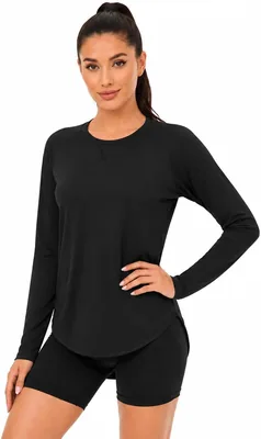Long Sleeve Workout T-Shirt with Sun Protection