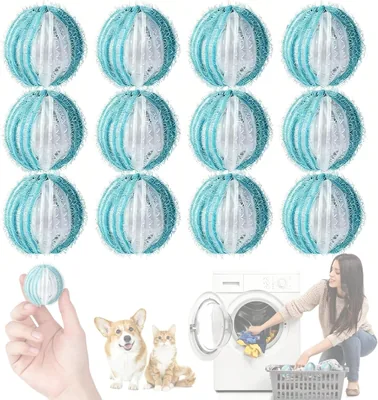 Cazador de pelo VASIN para lavadora, 12 piezas reutilizables para eliminar pelo de mascotas de gatos y perros - Mejor Oferta