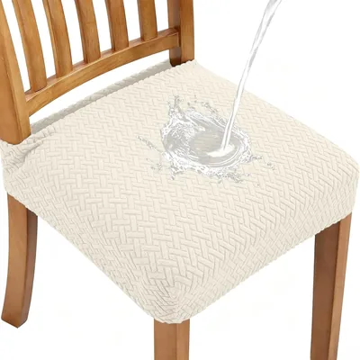 6PCS Fundas para Sillas de Comedor, Funda Elásticas con Jacquard