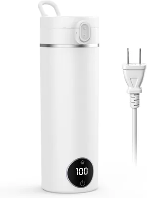 電気ポータブルトラベルケトル、小、450ml、300W、低電力消費、6温度レベル - 最高価格 - 今すぐ比較して節約