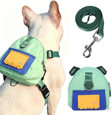 Mochila para Perro PEIONO Impermeable con Arnés y Correa Ajustable