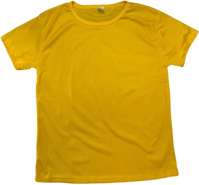 Quick Dry Sports T-Shirt Yellow, Gym & Running Tee, Unisex - Best Deal