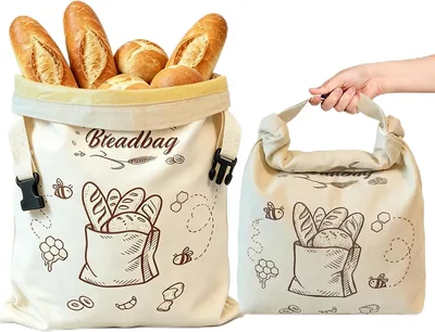 Beeswax Brotbeutel, Packung mit 2, 43 x 33 cm, wiederverwendbare Bienenwachsbeutel für Brot, Brottasche, Aufbewahrung, frisch, mit Reißverschluss, langlebig