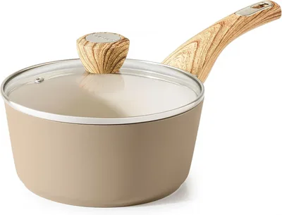 SENSARTE Ceramic Nonstick Sauce Pan 18cm White