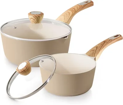 SENSARTE 18+22cm Ceramic Sauce Pan Set 78% Off