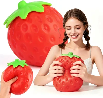SLEEPHEAD® 6 Inch Giant Strawberry Squishy Stress Relief Toy, 30% Off