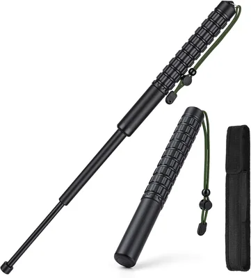 Bastón Retráctil Suanzi, 26-64 cm, Mango Antideslizante, Material PC Ligero, Ideal para Camping S