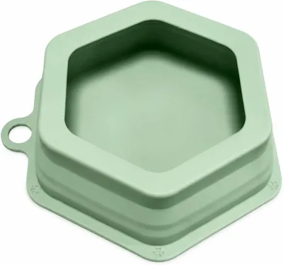 Collapsible Dog Bowl - Portable Non Spill Silicone Water Bowl Green Best Deal