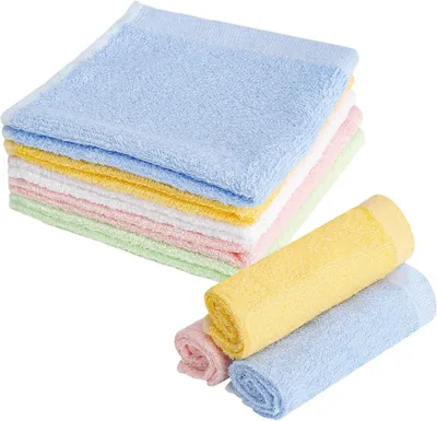 FIUTEKO Set Soap Towel 25x25cm, 10 Small Hand Towels for Face and Hands, Absorbent, Washable and Durable, Natural Beige - Best Deal