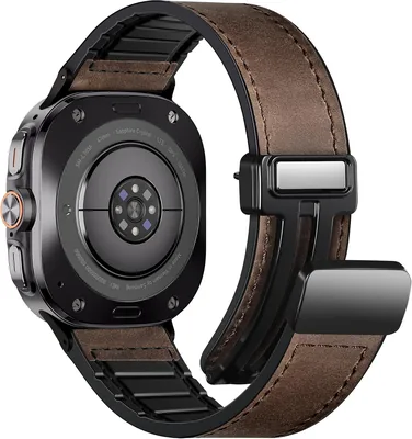 Correa de Cuero Genuino Vcegari para Galaxy Watch Ultra 2 (2026/2025/2024) con Hebilla Magnética Ajustable