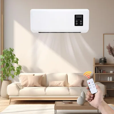 Ventilateur mural avec télécommande, ventilateur portable, prise EU 220V, climatiseur sans unité extérieure pour maison, chambre à coucher, salon - Best Deal