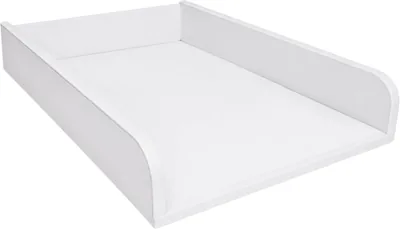 Plan à langer ComfortCove, Côtés arrondis, Fond plein, 53,2 x 70cm, Blanc | Table à langer bébé, Bords surélevés