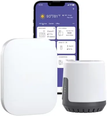 Utomhus Smart Regnmätare RAINPOINT, Wireless Digital Regnförsökare med HomGar App, Echtidig Data och Frizerskytt