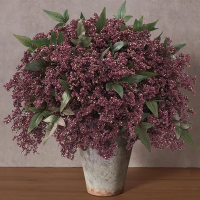 Elyum 6 Pcs Realistic Faux Berry Stems, 17 Inch Artificial Flowers Picks