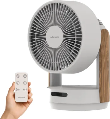 Mellerware Brizy Desk 360 Silencio, Ventilador de Mesa Con Oscilación 360°, Motor BLDC de 20W, 4 Velocidades y Control Remoto - Mejor Oferta
