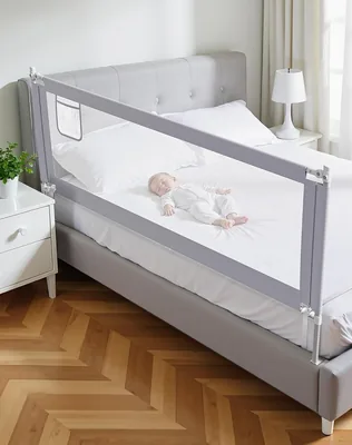 Julrrimg 200 cm Fallschutzbett | Höhenverstellbares Bett mit Montagegurtzen, montagefrei