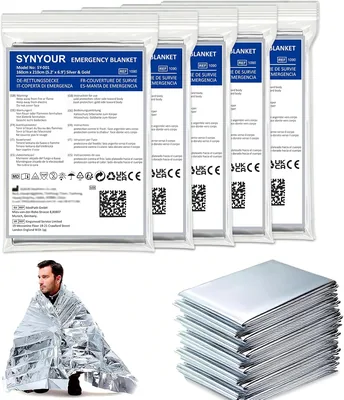 SYNYOUR Foil Blanket 5 Pieces - 160x210cm